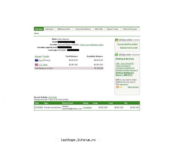 am fost platit din nou in cateva secunde , cum am mai zis, totu e te si vrei mai multe / idul